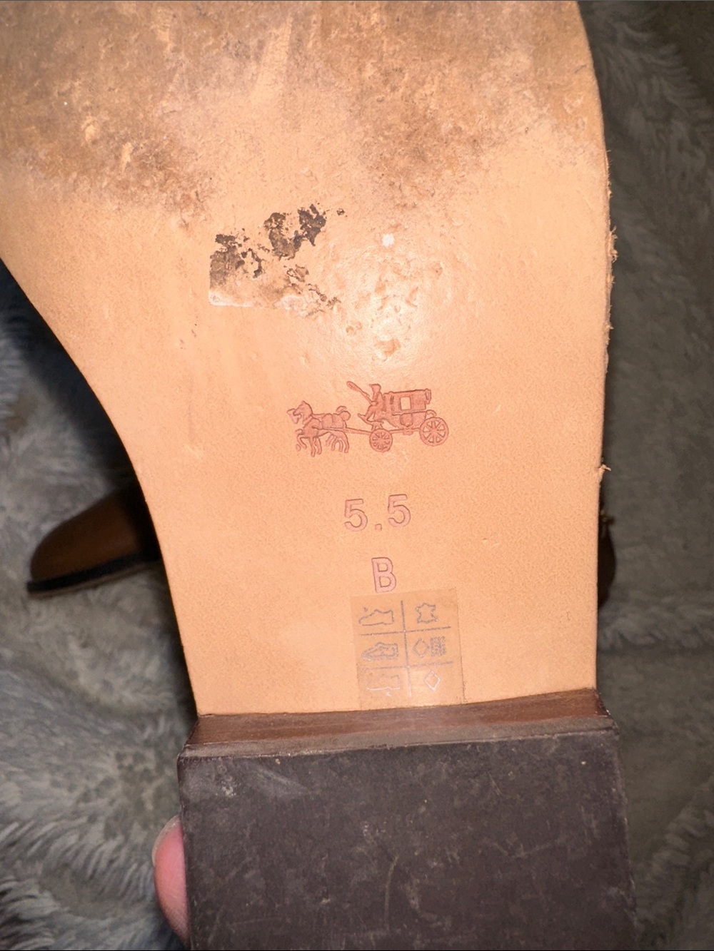 Coach Brown Leather Knee-High Riding Boots - Picture 5 of 8